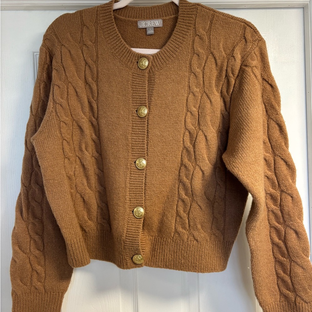 J. Crew Brown Cable Knit Sweater